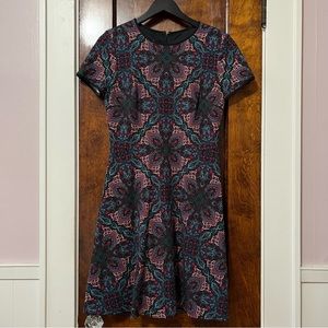 Adorne A-line cap-sleeve dress